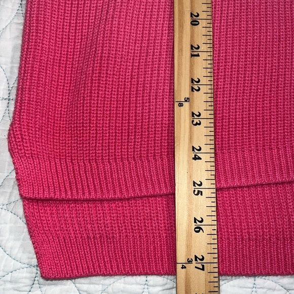 Crown & Ivy Ombre sweater size large sweater pullover long sleeve pink white - Picture 3 of 8